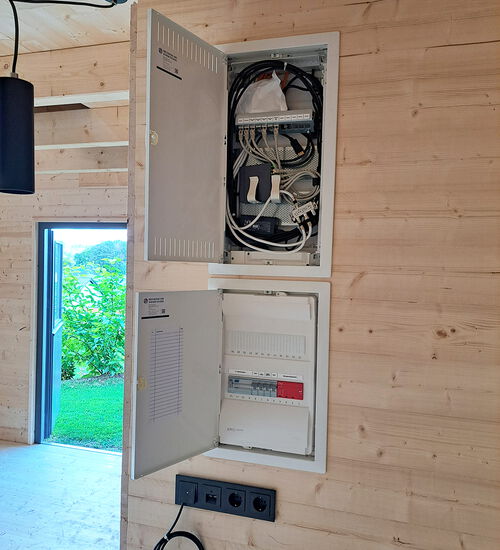 Elektroinstallation in einem Gartenhaus